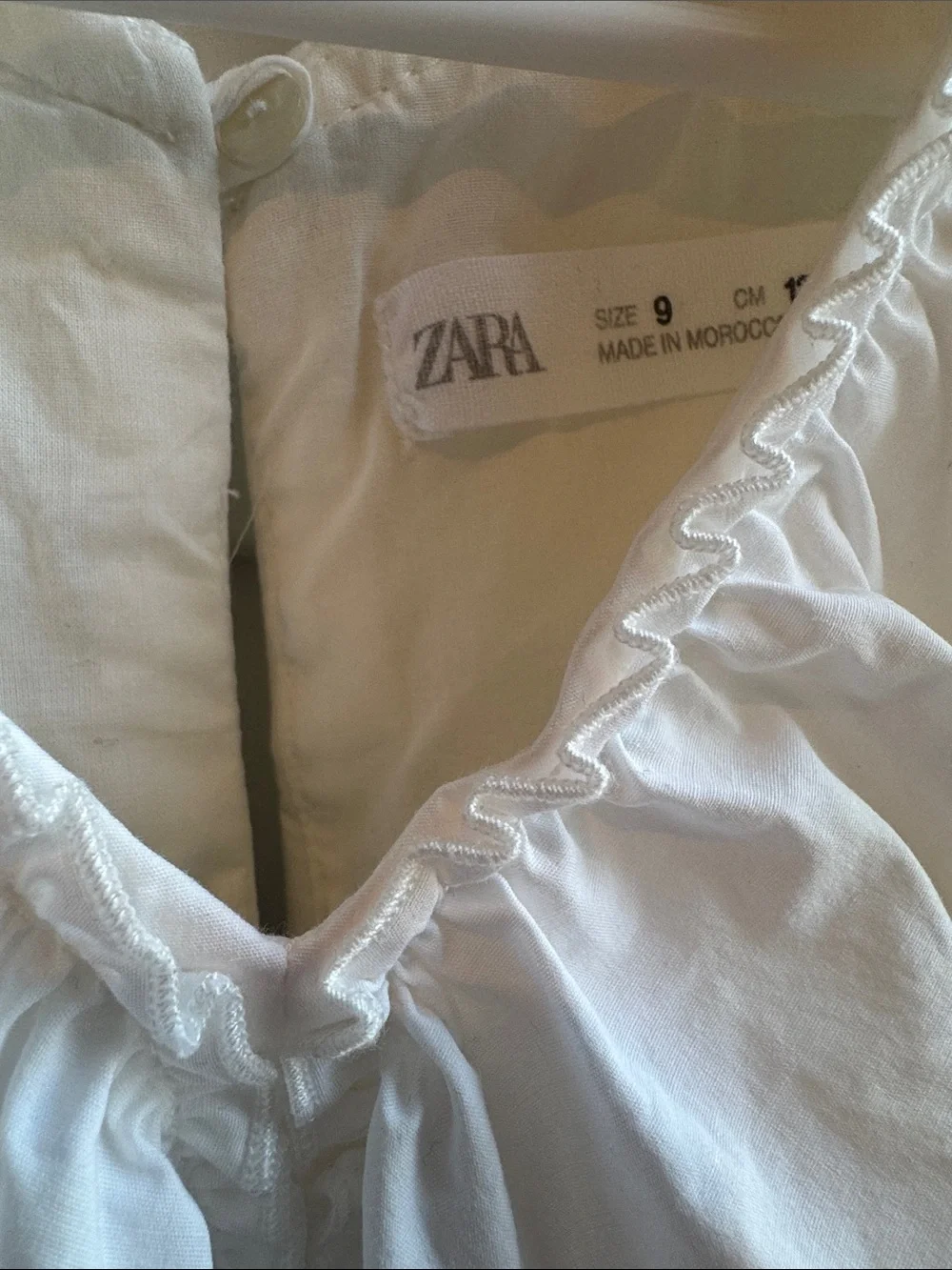 Zara White and Black Girls Layered Dress